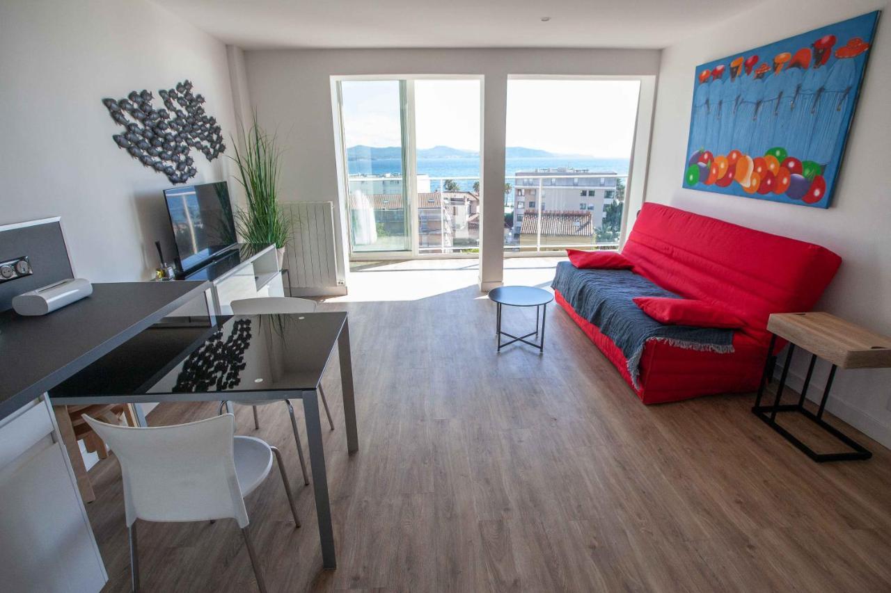 Tres Beau T2 Climatise Refait A Neuf, Vue Mer Panoramique Exceptionnelle A 120M A Pied De La Plage 라시오타 외부 사진